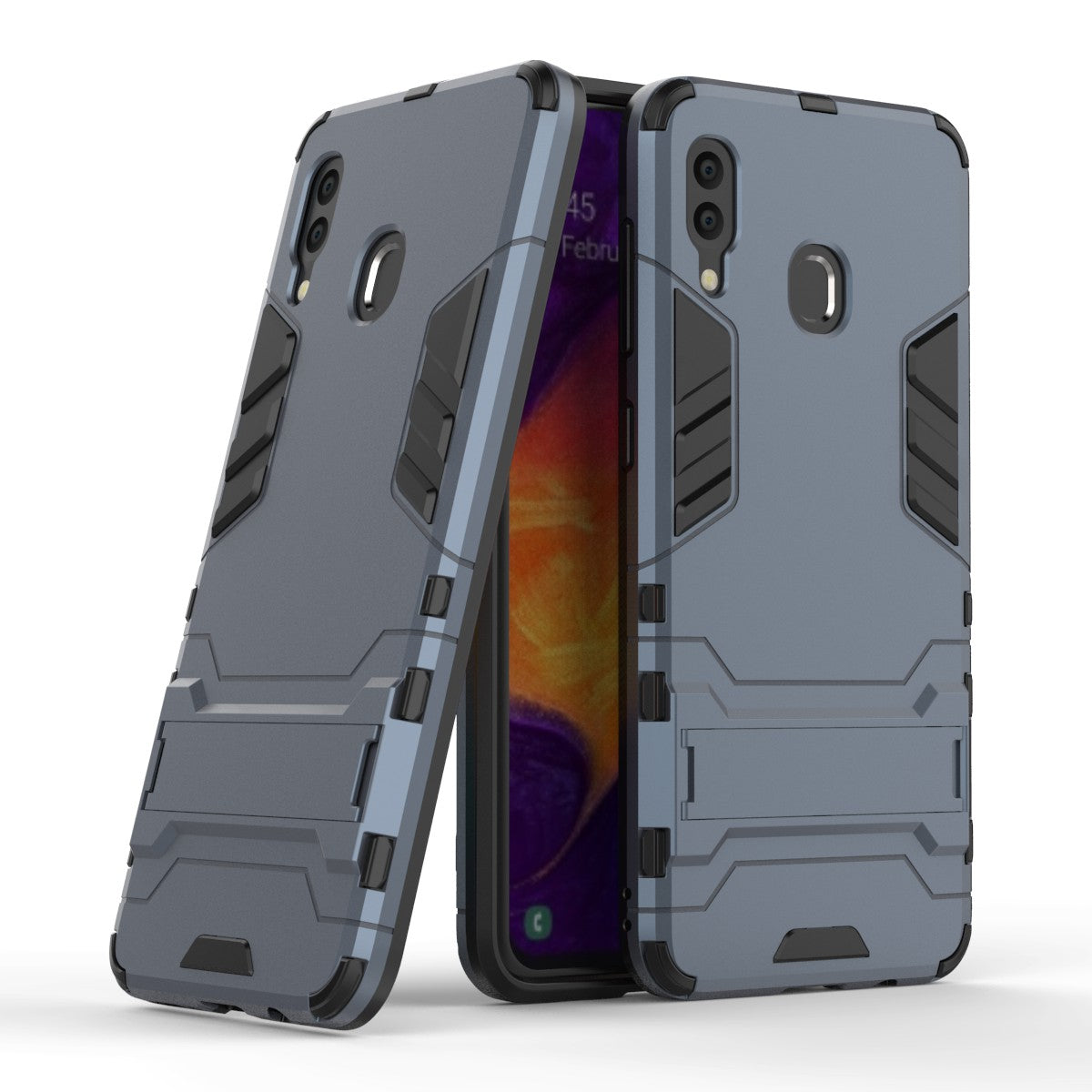 Cool Guard PC TPU Hybrid Back Casing with Kickstand for Samsung Galaxy A30/A20