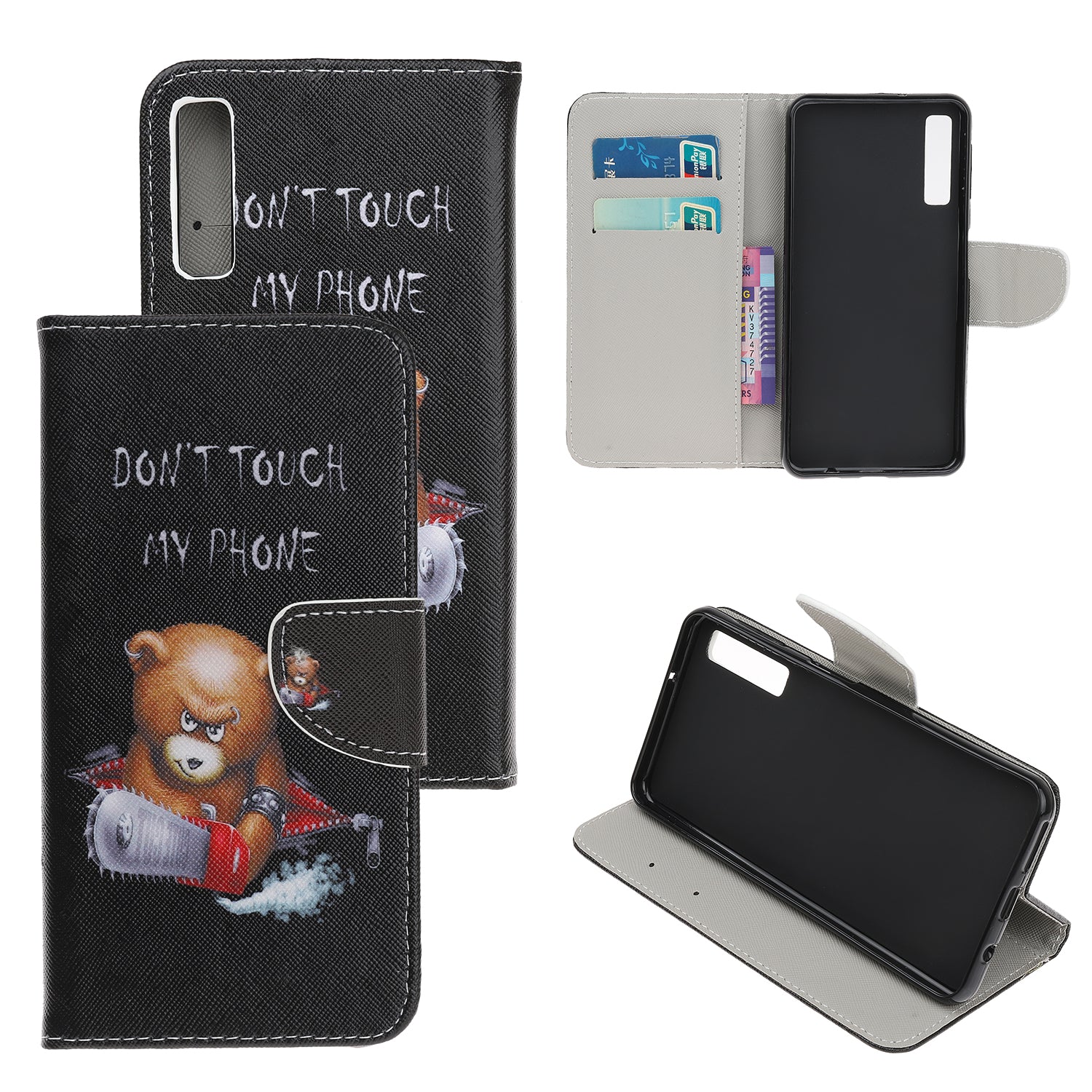 Pattern Printing Cross Texture Leather Wallet Case for Samsung Galaxy A70