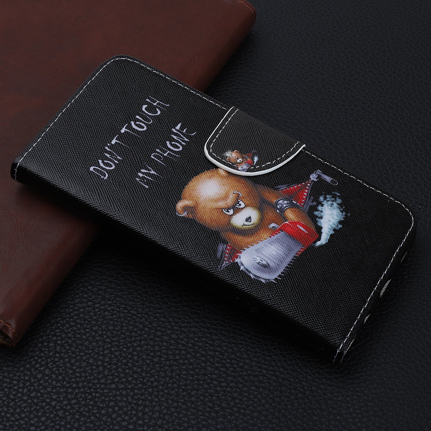 Pattern Printing Cross Texture Leather Wallet Case for Samsung Galaxy A70