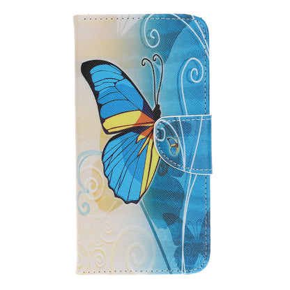 Pattern Printing Cross Texture Leather Wallet Case for Samsung Galaxy A70