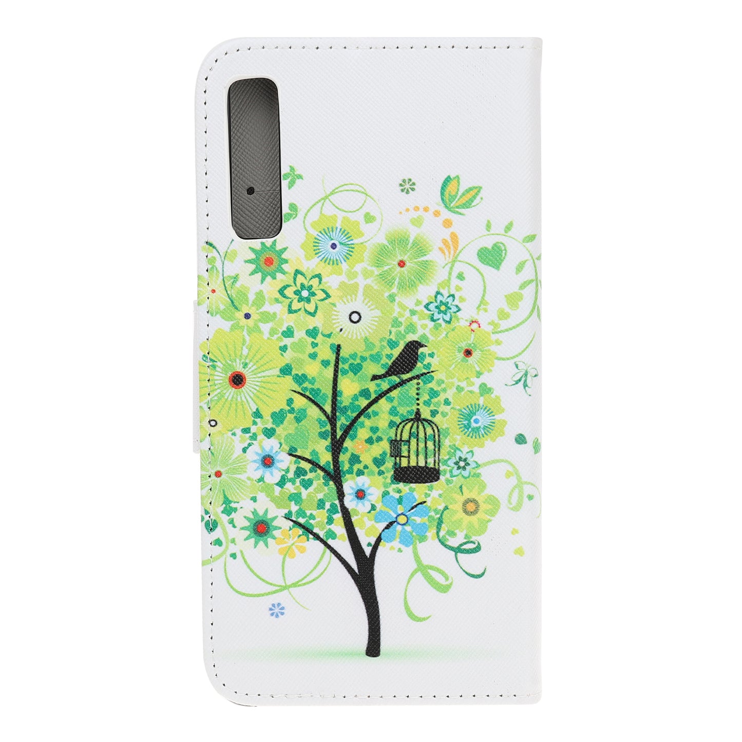 Pattern Printing Cross Texture Leather Wallet Case for Samsung Galaxy A70