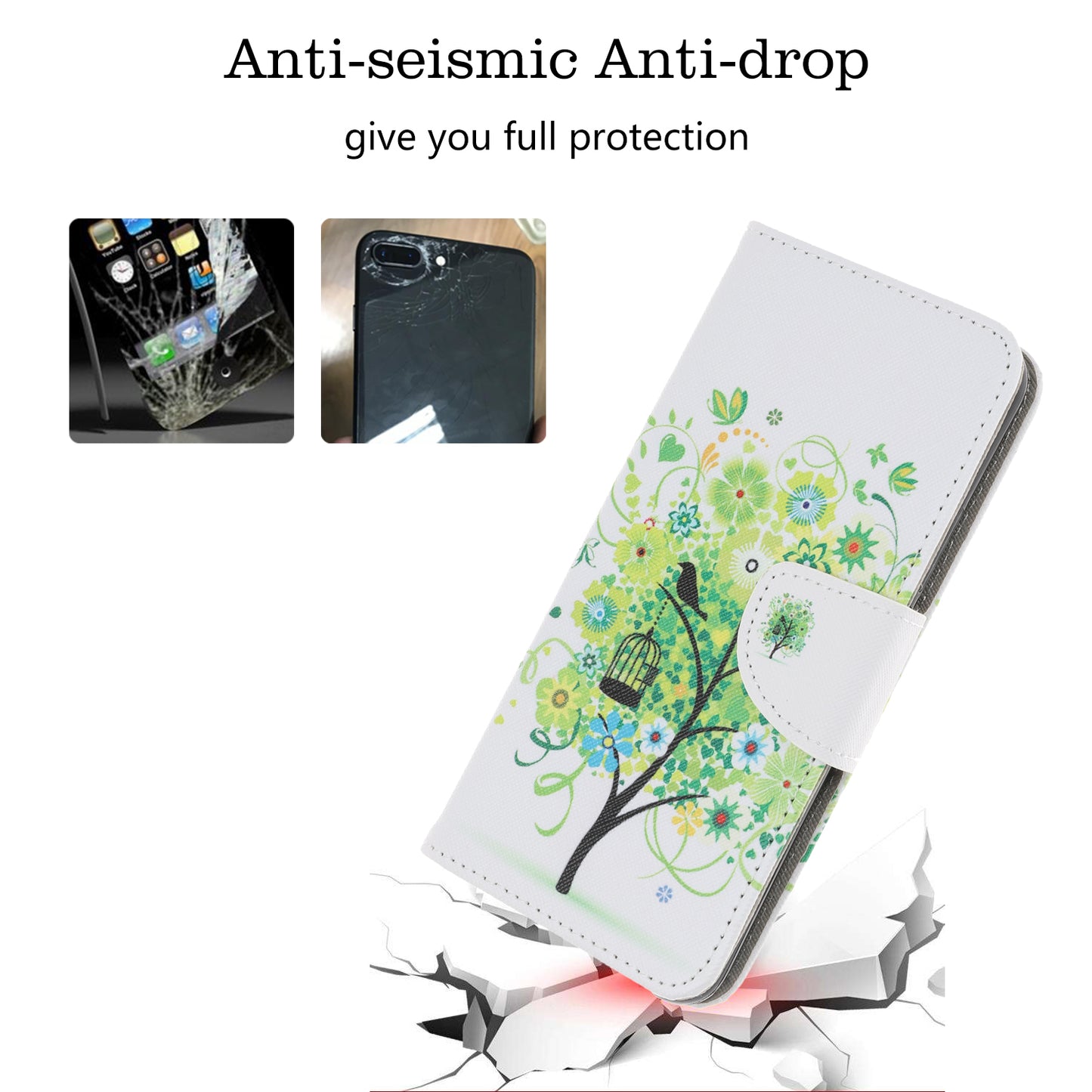 Pattern Printing Cross Texture Leather Wallet Case for Samsung Galaxy A70