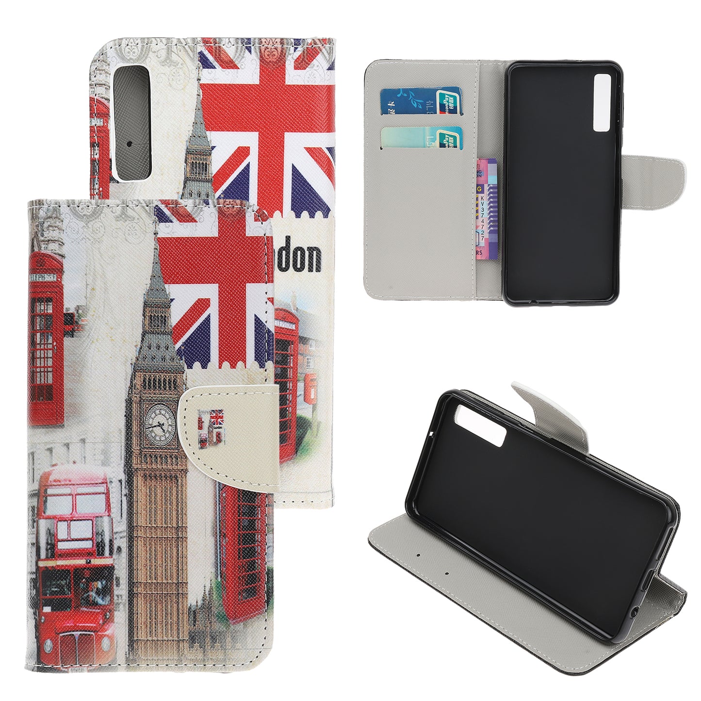 Pattern Printing Cross Texture Leather Wallet Case for Samsung Galaxy A70