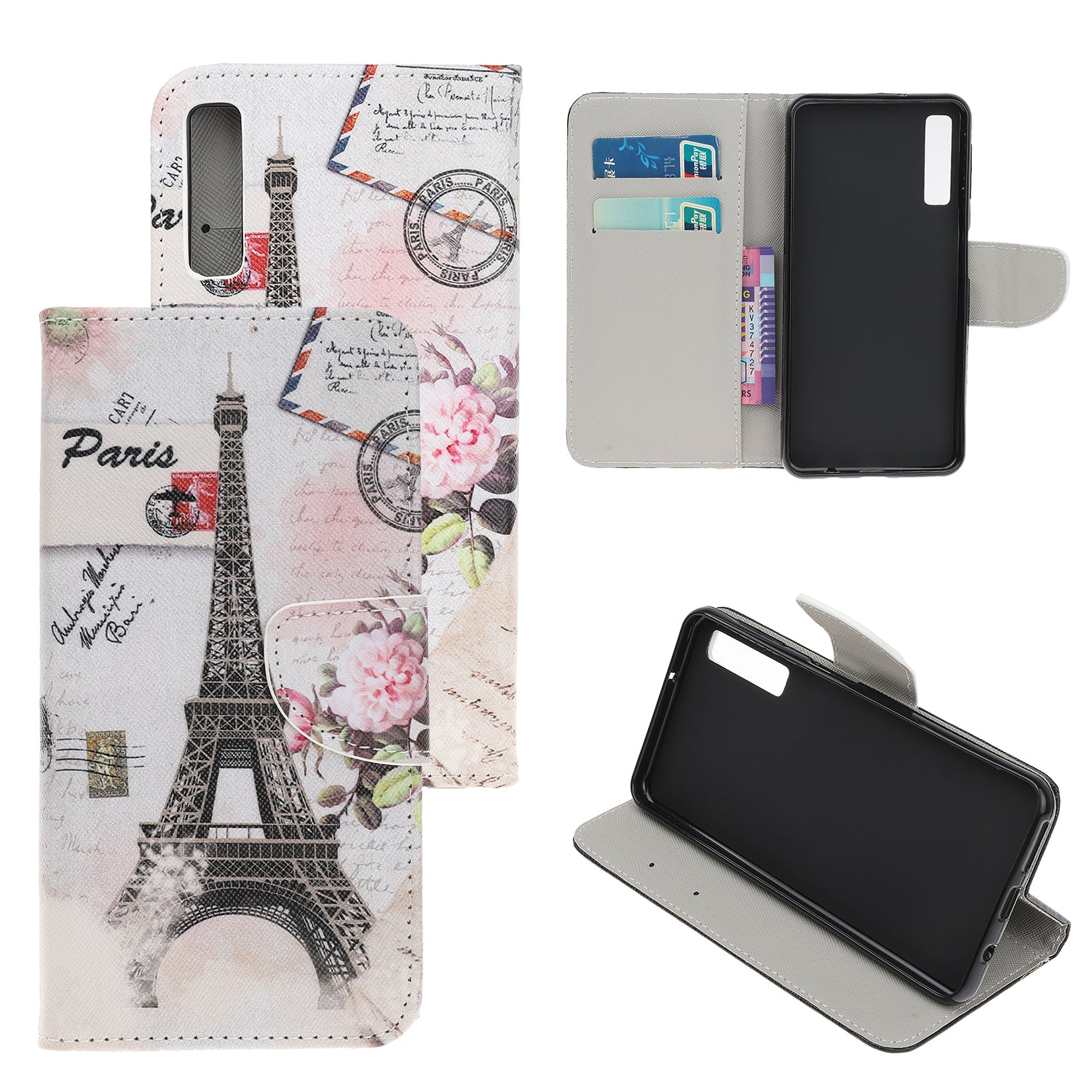 Pattern Printing Cross Texture Leather Wallet Case for Samsung Galaxy A70