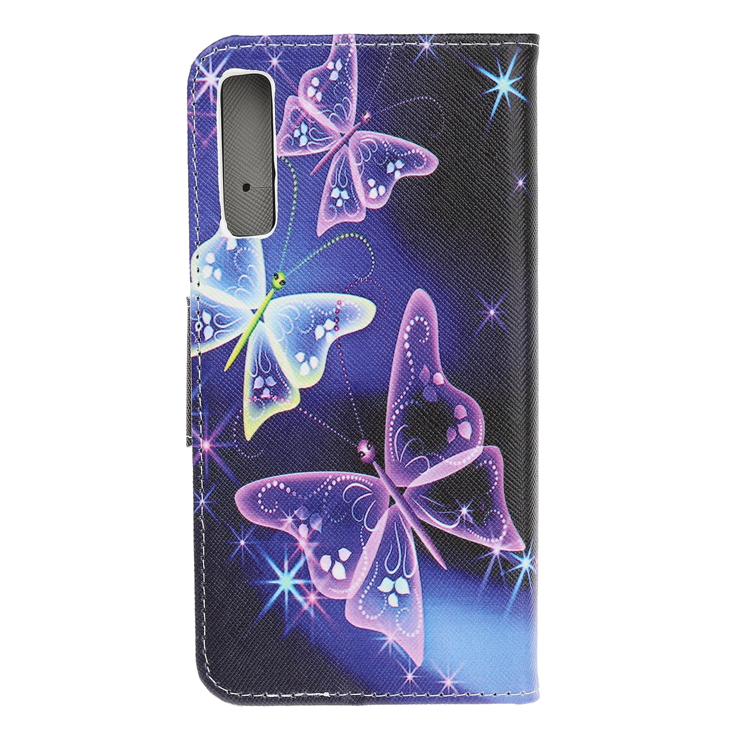 Pattern Printing Cross Texture Leather Wallet Case for Samsung Galaxy A70