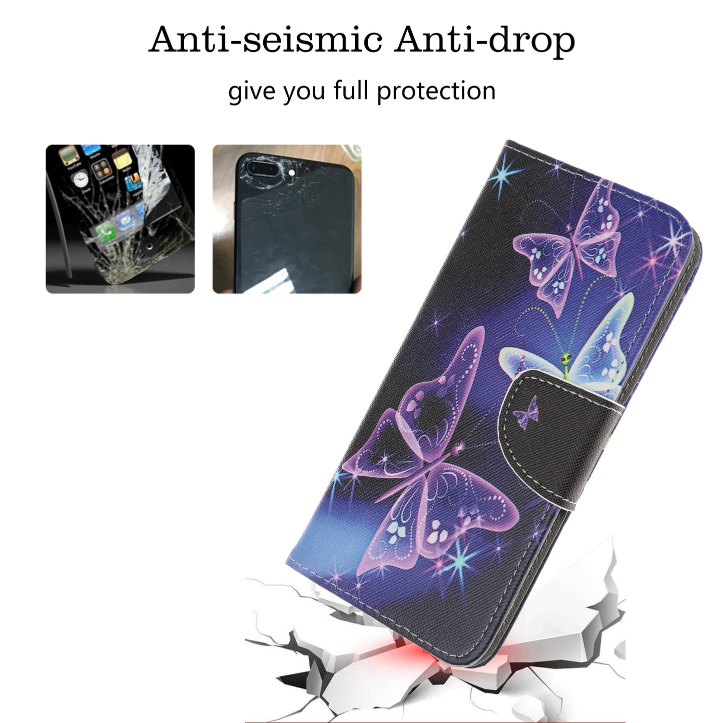 Pattern Printing Cross Texture Leather Wallet Case for Samsung Galaxy A70