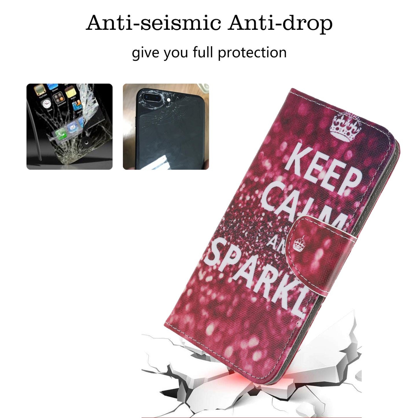Pattern Printing Cross Texture Leather Wallet Case for Samsung Galaxy A70