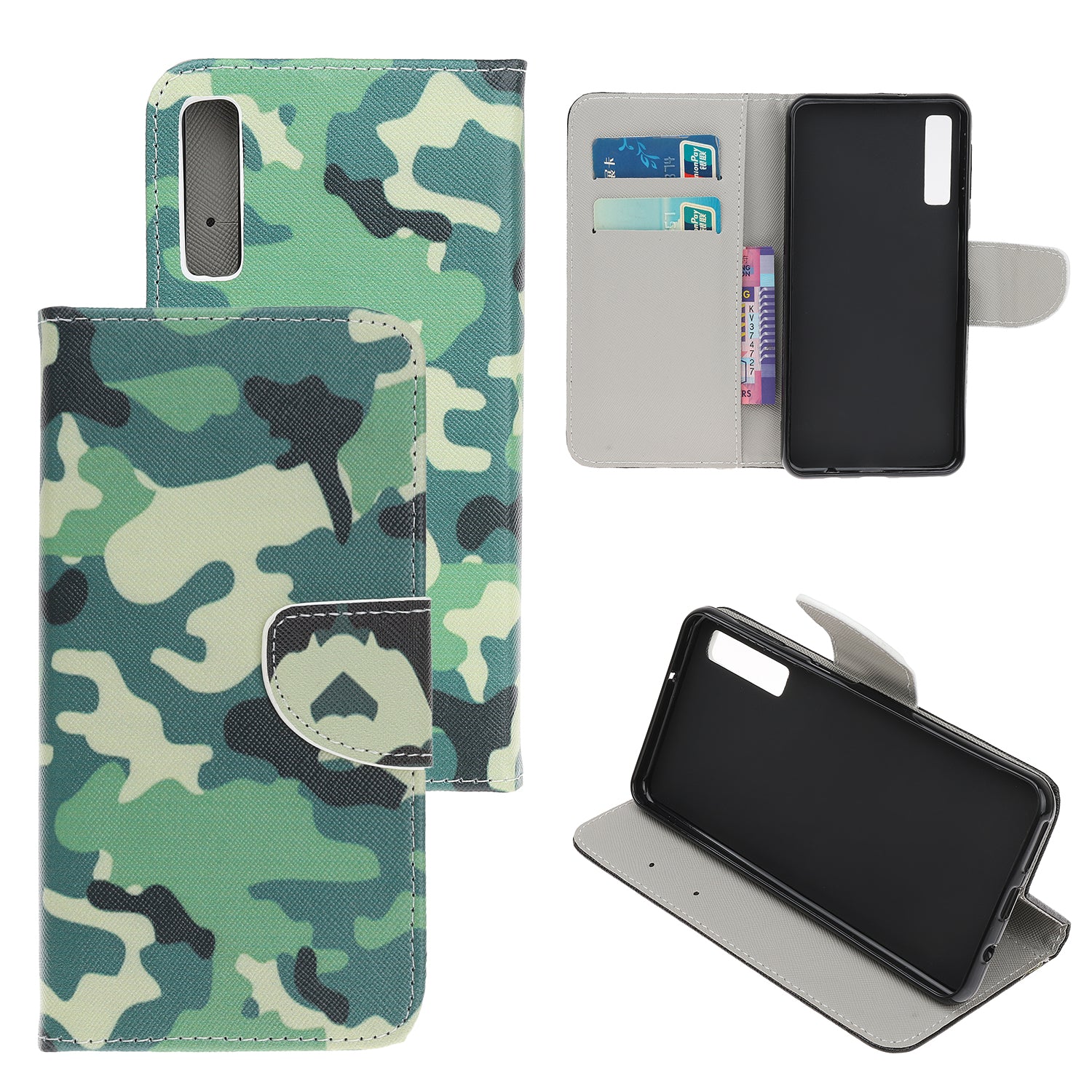 Pattern Printing Cross Texture Leather Wallet Case for Samsung Galaxy A70