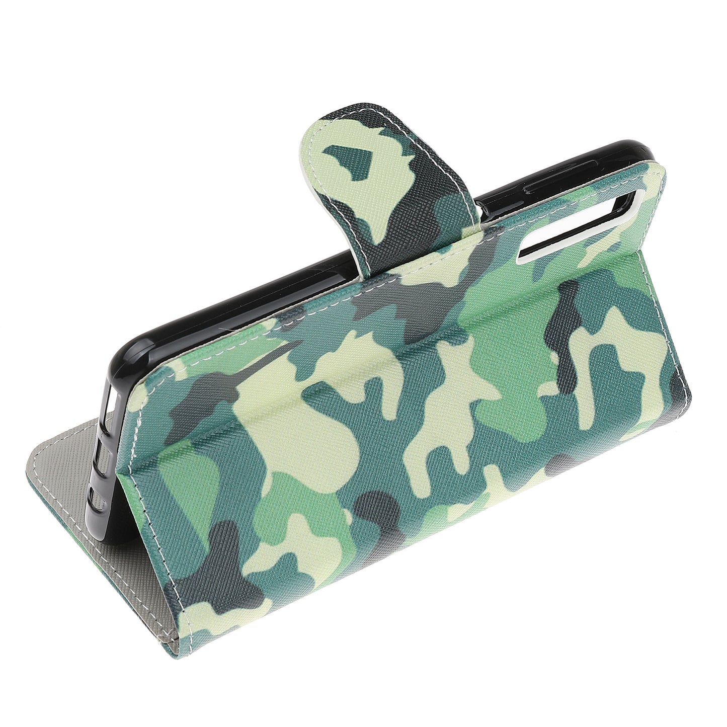 Pattern Printing Cross Texture Leather Wallet Case for Samsung Galaxy A70