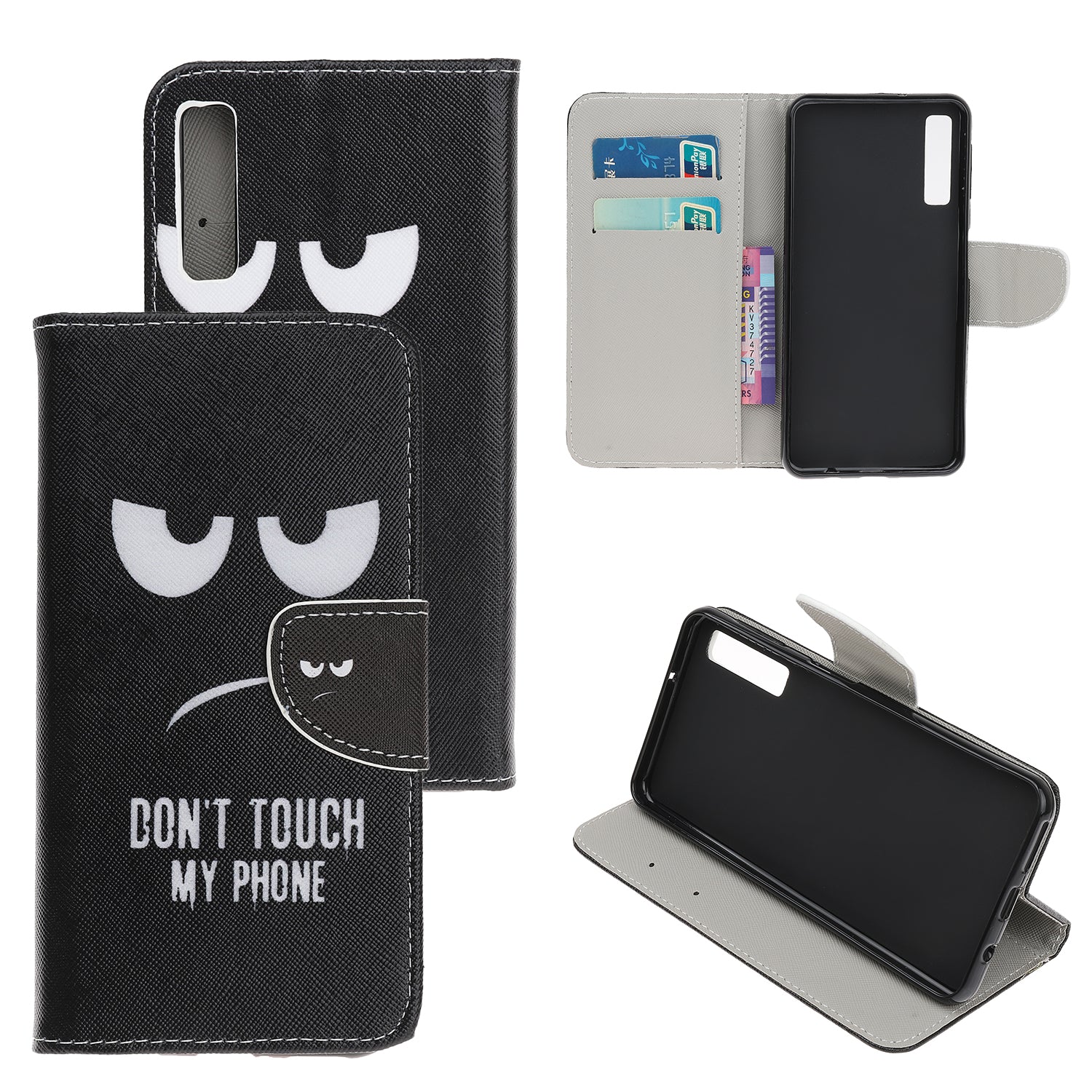 Pattern Printing Cross Texture Leather Wallet Case for Samsung Galaxy A70