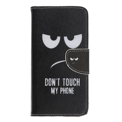 Pattern Printing Cross Texture Leather Wallet Case for Samsung Galaxy A70