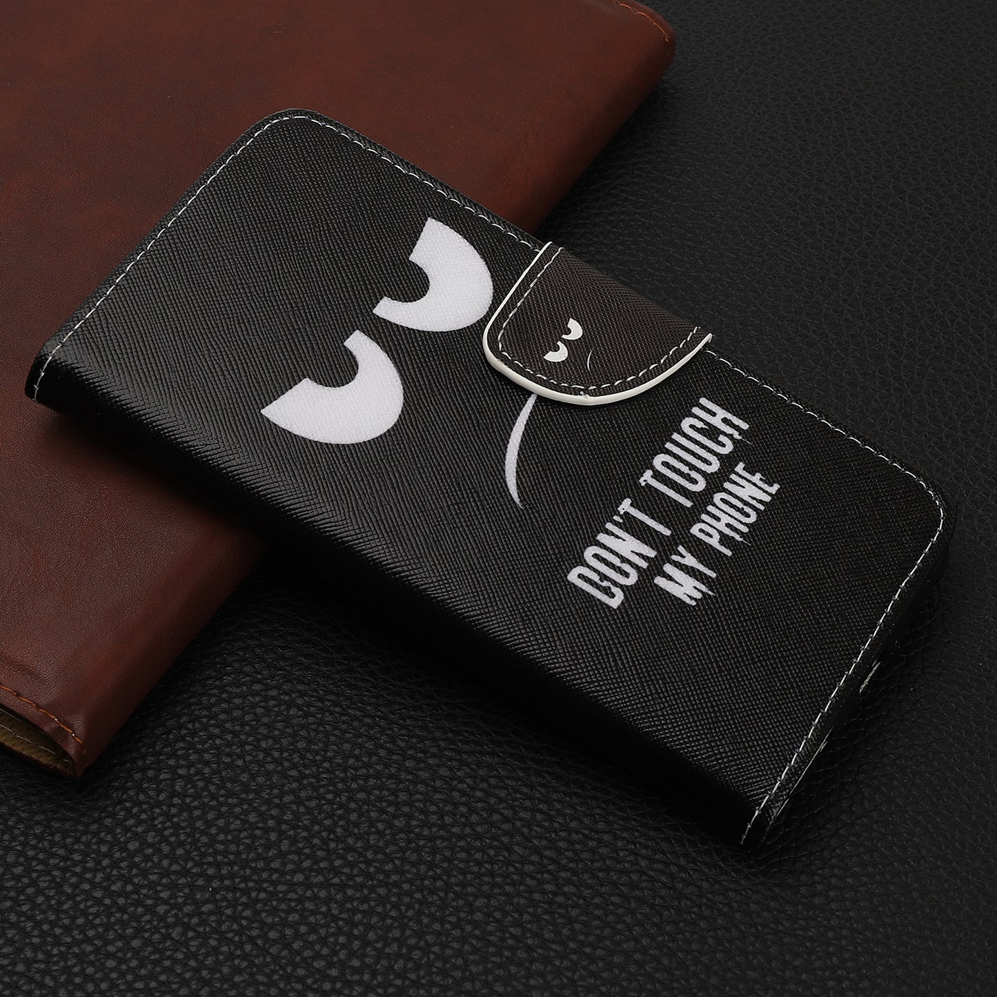 Pattern Printing Cross Texture Leather Wallet Case for Samsung Galaxy A70