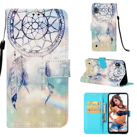 Pattern Printing Leather Wallet Stand Case for Samsung Galaxy A10