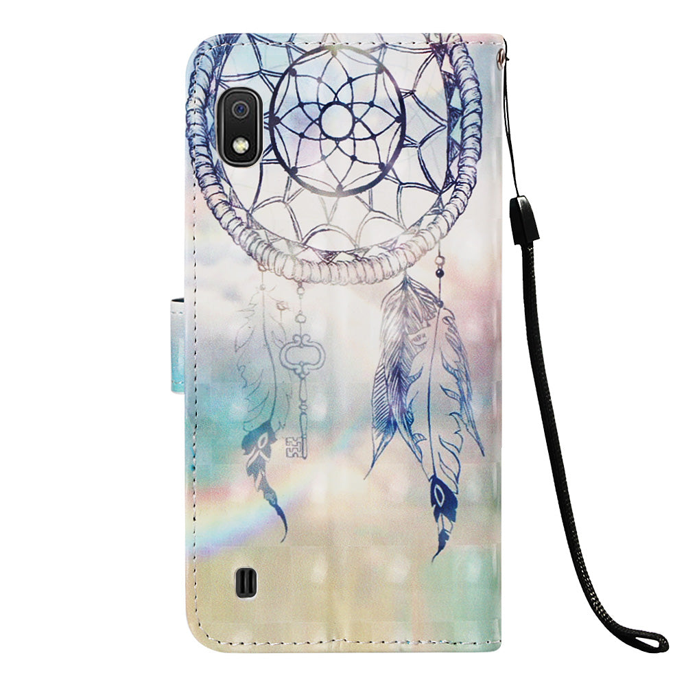 Pattern Printing Leather Wallet Stand Case for Samsung Galaxy A10