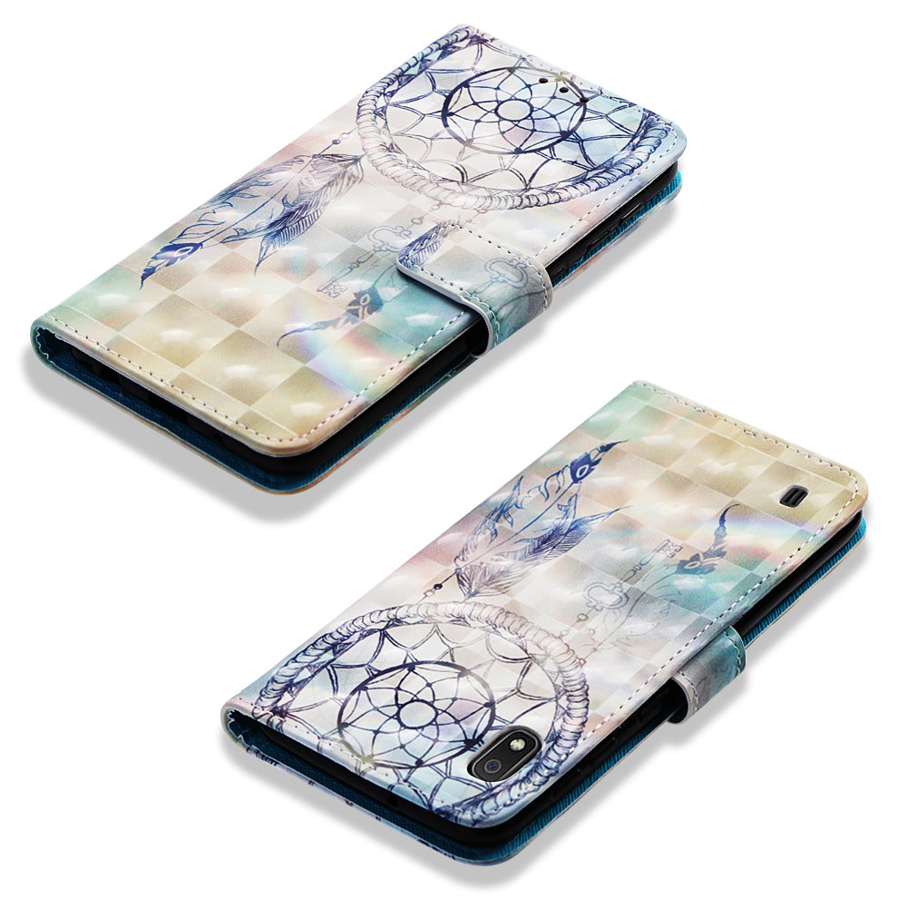 Pattern Printing Leather Wallet Stand Case for Samsung Galaxy A10