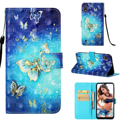 Pattern Printing Leather Wallet Stand Case for Samsung Galaxy A10