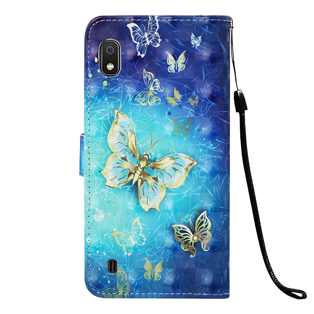 Pattern Printing Leather Wallet Stand Case for Samsung Galaxy A10