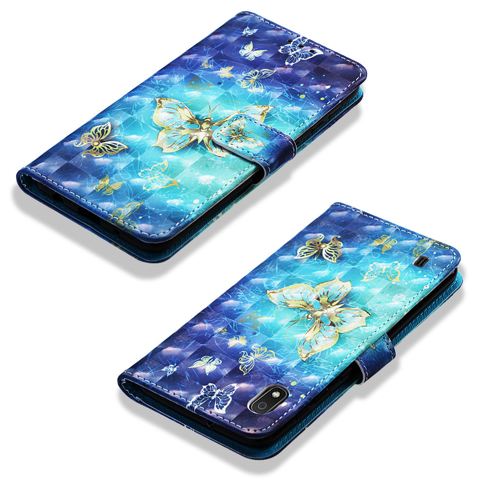 Pattern Printing Leather Wallet Stand Case for Samsung Galaxy A10