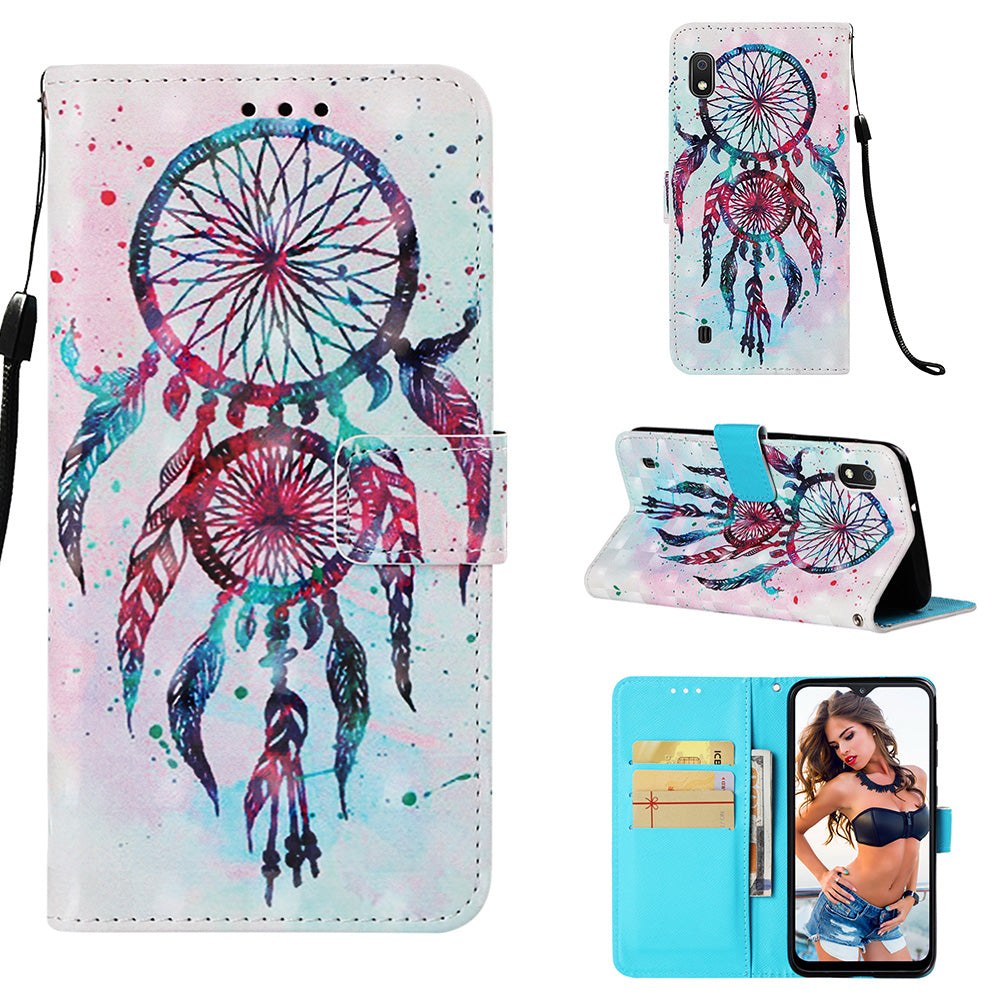 Pattern Printing Leather Wallet Stand Case for Samsung Galaxy A10