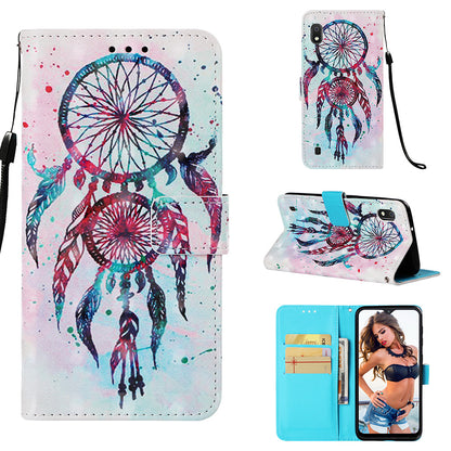 Pattern Printing Leather Wallet Stand Case for Samsung Galaxy A10