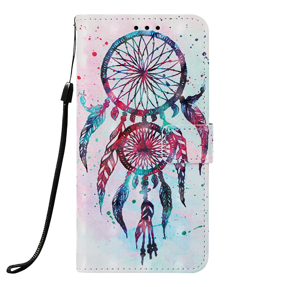 Pattern Printing Leather Wallet Stand Case for Samsung Galaxy A10