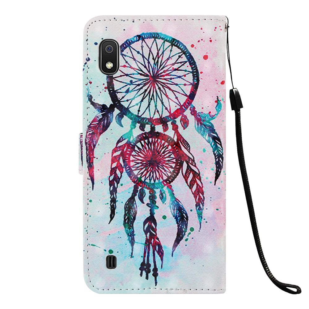 Pattern Printing Leather Wallet Stand Case for Samsung Galaxy A10