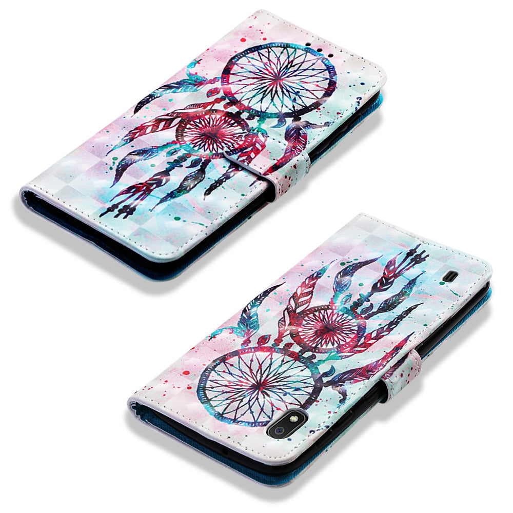 Pattern Printing Leather Wallet Stand Case for Samsung Galaxy A10
