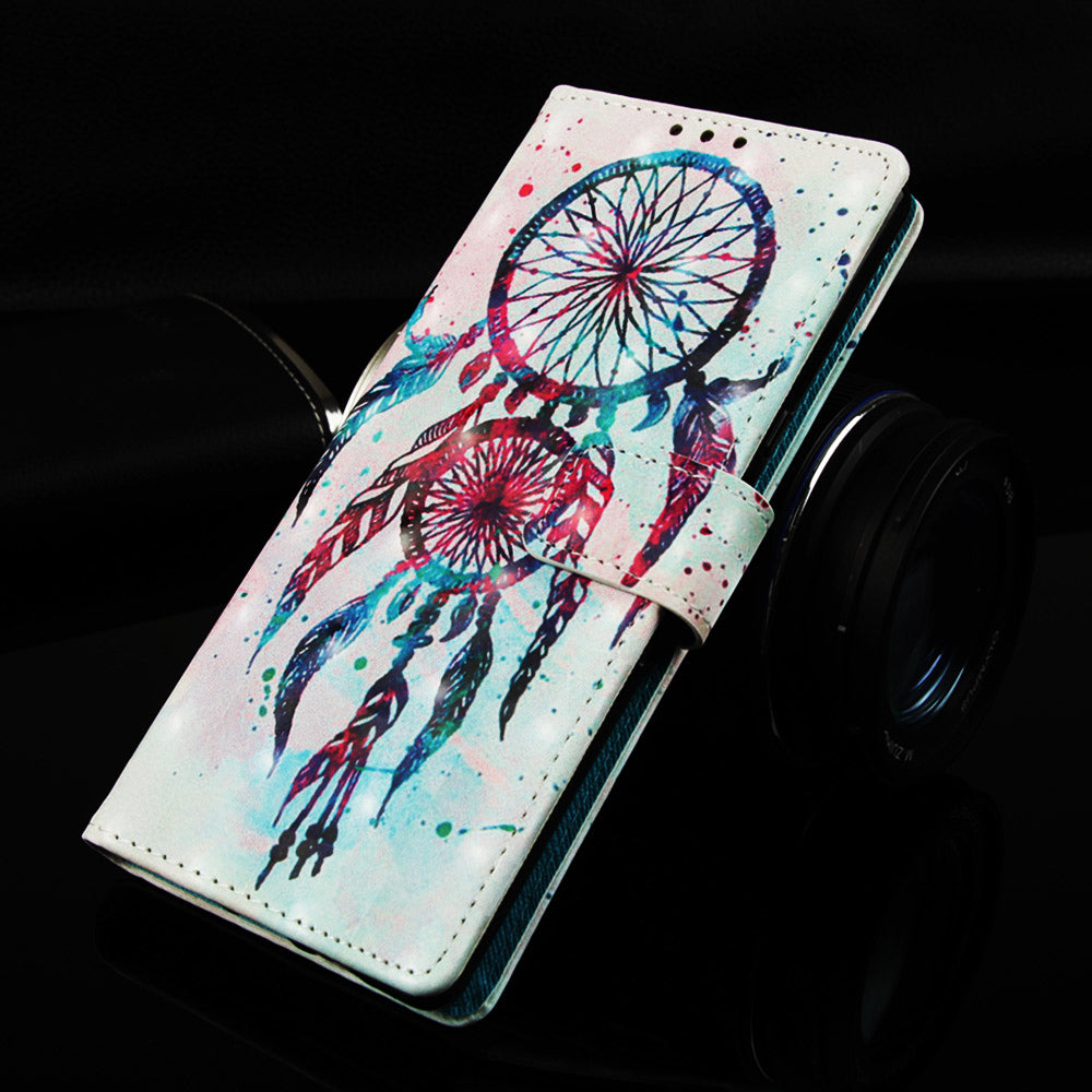 Pattern Printing Leather Wallet Stand Case for Samsung Galaxy A10