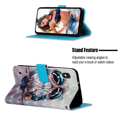Pattern Printing Leather Wallet Stand Case for Samsung Galaxy A10