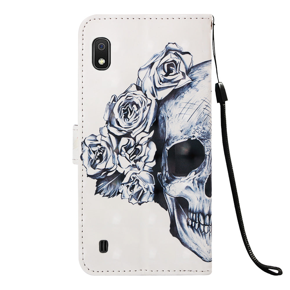 Pattern Printing Leather Wallet Stand Case for Samsung Galaxy A10