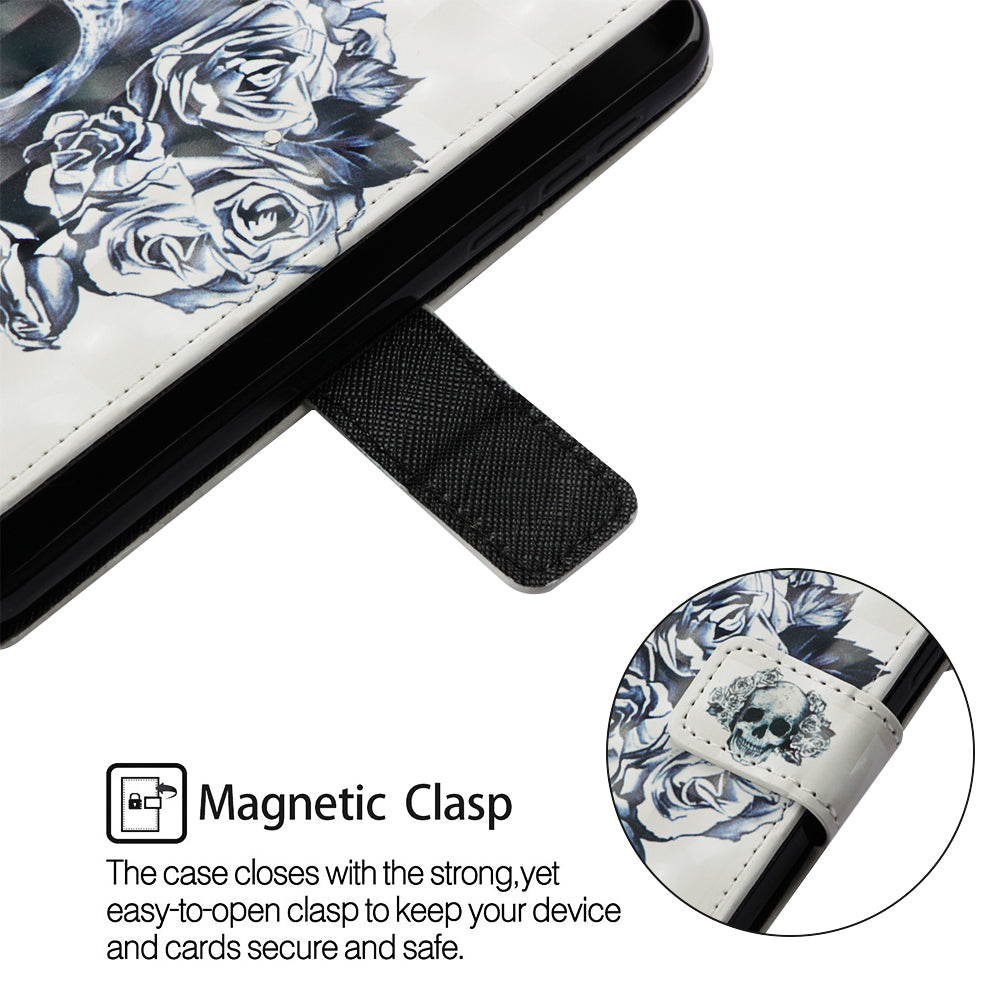 Pattern Printing Leather Wallet Stand Case for Samsung Galaxy A10
