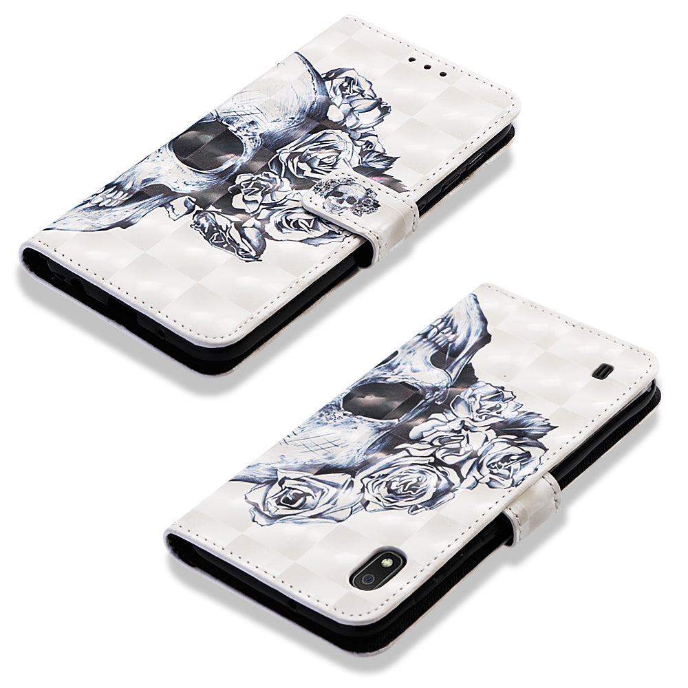 Pattern Printing Leather Wallet Stand Case for Samsung Galaxy A10