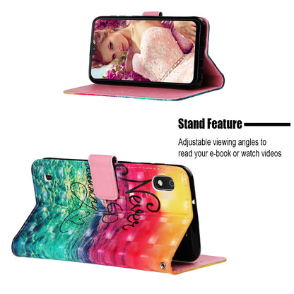 Pattern Printing Leather Wallet Stand Case for Samsung Galaxy A10