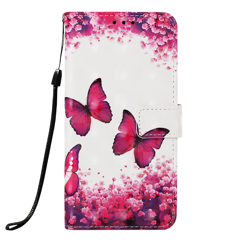 Pattern Printing Leather Wallet Stand Case for Samsung Galaxy A10