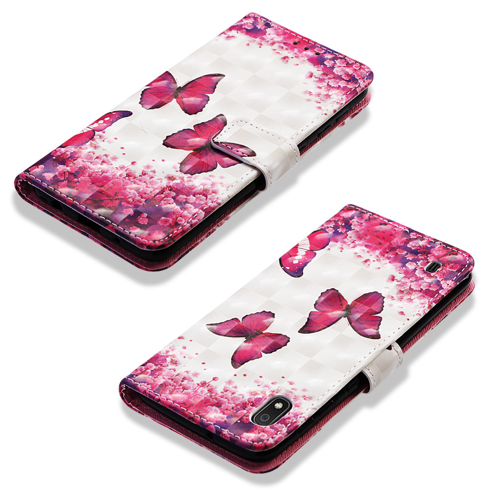 Pattern Printing Leather Wallet Stand Case for Samsung Galaxy A10
