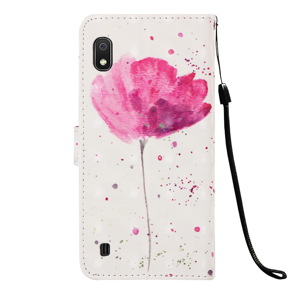 Pattern Printing Leather Wallet Stand Case for Samsung Galaxy A10