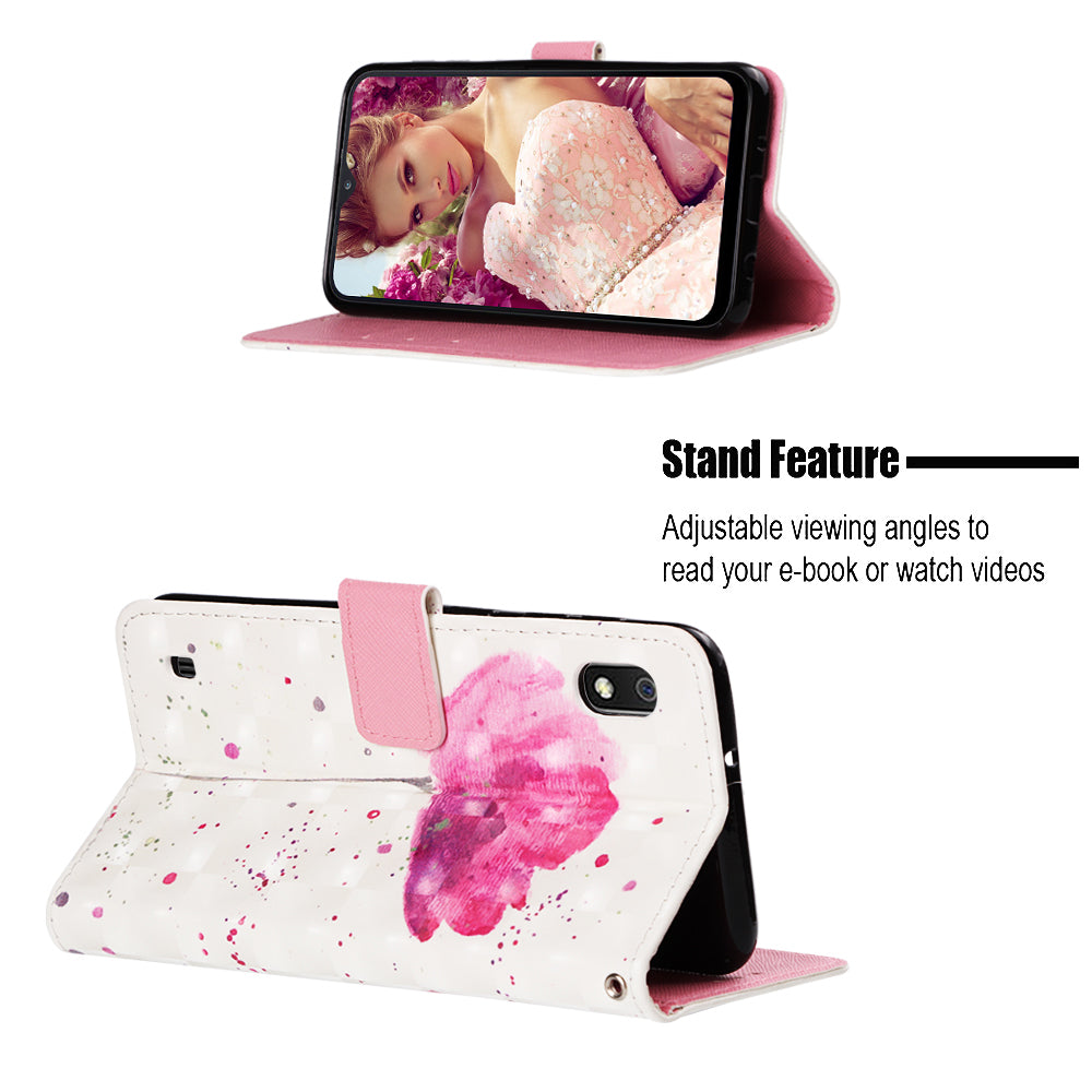 Pattern Printing Leather Wallet Stand Case for Samsung Galaxy A10