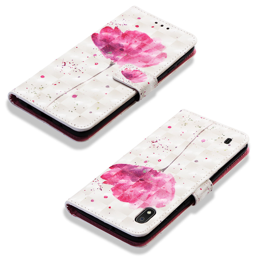 Pattern Printing Leather Wallet Stand Case for Samsung Galaxy A10