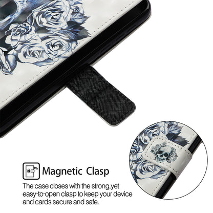Pattern Printing PU Leather Wallet Case with Strap for Samsung Galaxy A40