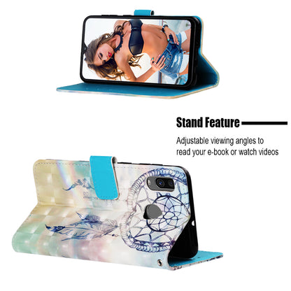 Pattern Printing Wallet Stand Leather Cover for Samsung Galaxy A20/A30