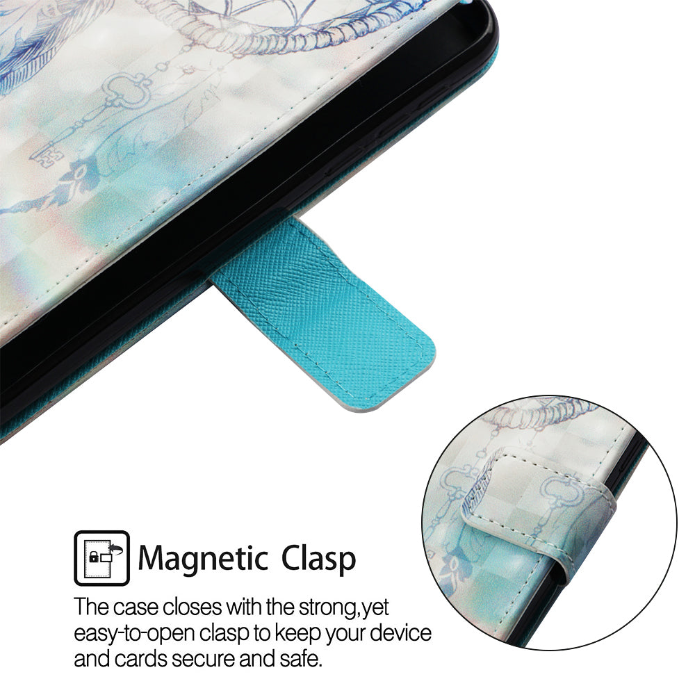 Pattern Printing Wallet Stand Leather Cover for Samsung Galaxy A20/A30