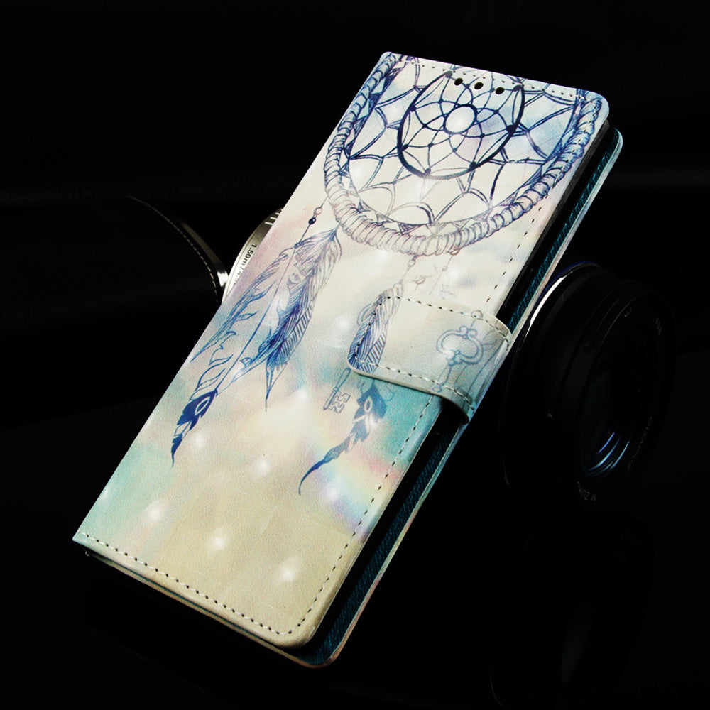 Pattern Printing Wallet Stand Leather Cover for Samsung Galaxy A20/A30