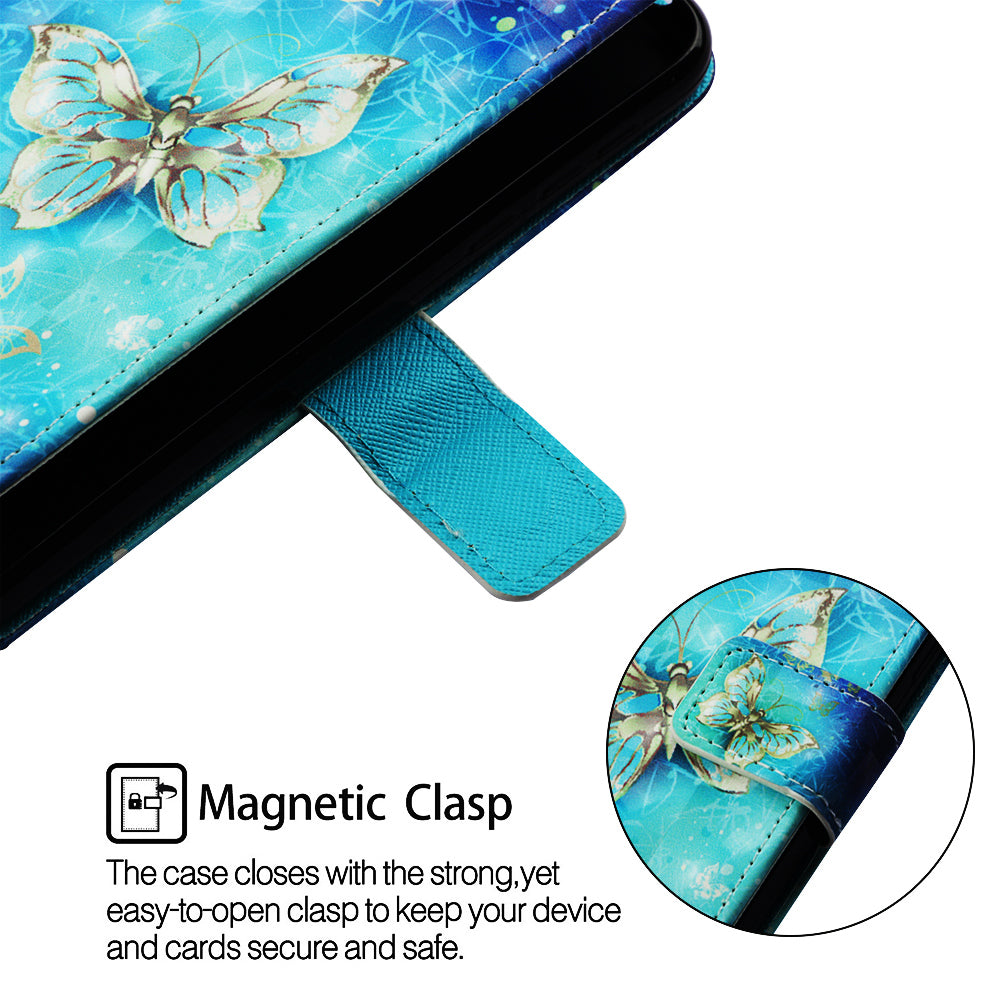 Pattern Printing Wallet Stand Leather Cover for Samsung Galaxy A20/A30
