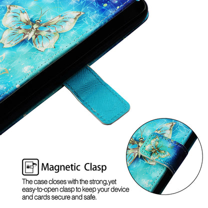 Pattern Printing Wallet Stand Leather Cover for Samsung Galaxy A20/A30