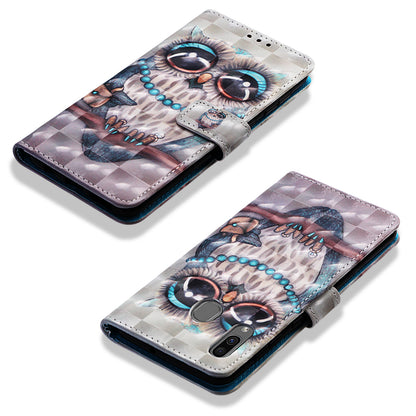 Pattern Printing Wallet Stand Leather Cover for Samsung Galaxy A20/A30