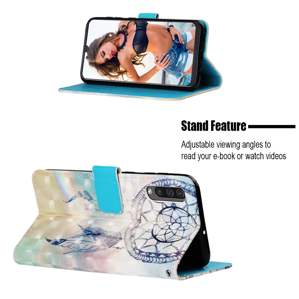 Pattern Printing Leather Wallet Case for Samsung Galaxy A50 / A50s / A30s
