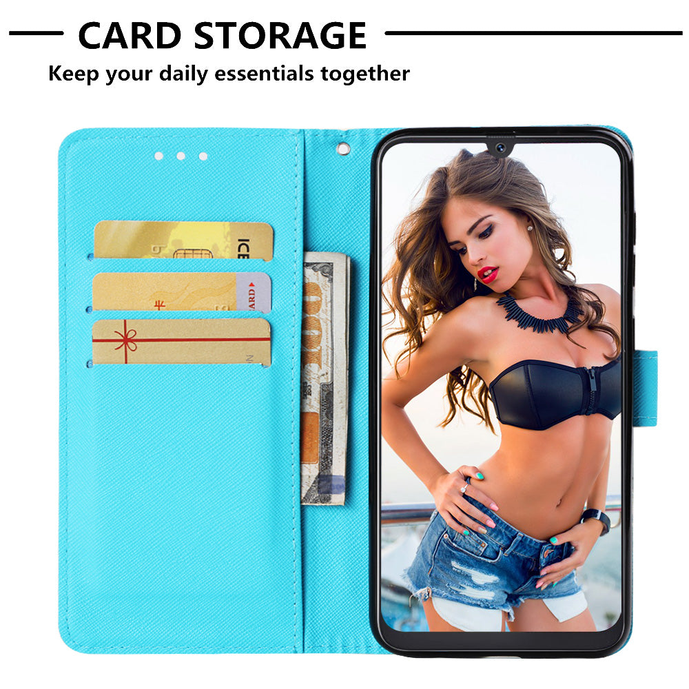 Pattern Printing Leather Wallet Case for Samsung Galaxy A50 / A50s / A30s