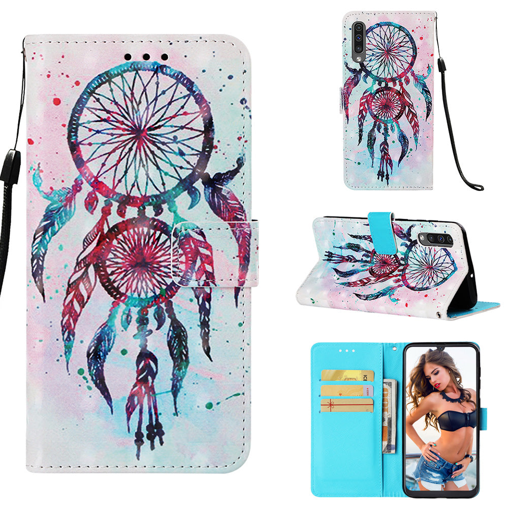 Pattern Printing Leather Wallet Case for Samsung Galaxy A50 / A50s / A30s