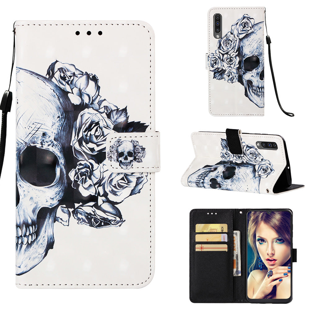 Pattern Printing Leather Wallet Case for Samsung Galaxy A50 / A50s / A30s