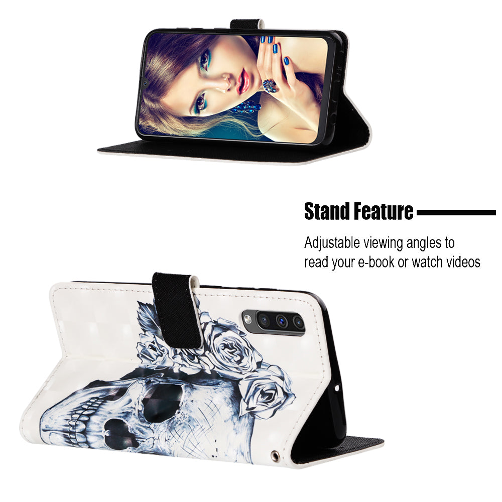 Pattern Printing Leather Wallet Case for Samsung Galaxy A50 / A50s / A30s